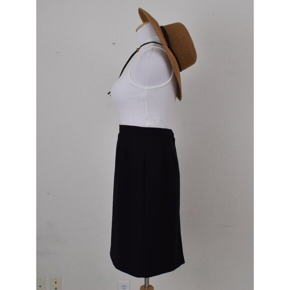 Vintage 90s Black Pencil Skirt size 8P - Picture 2 of 10